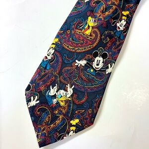 Disney Silk Tie-Mickey and Friends Paisley